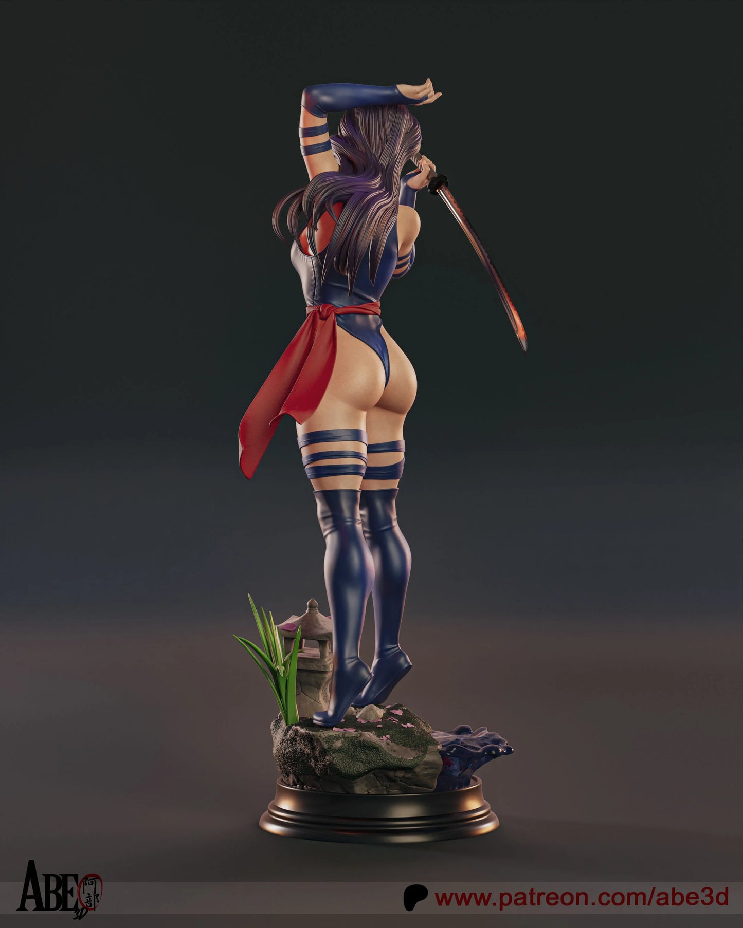 Psylocke Resin Fan Art Pro Painted - MTO A3D V2