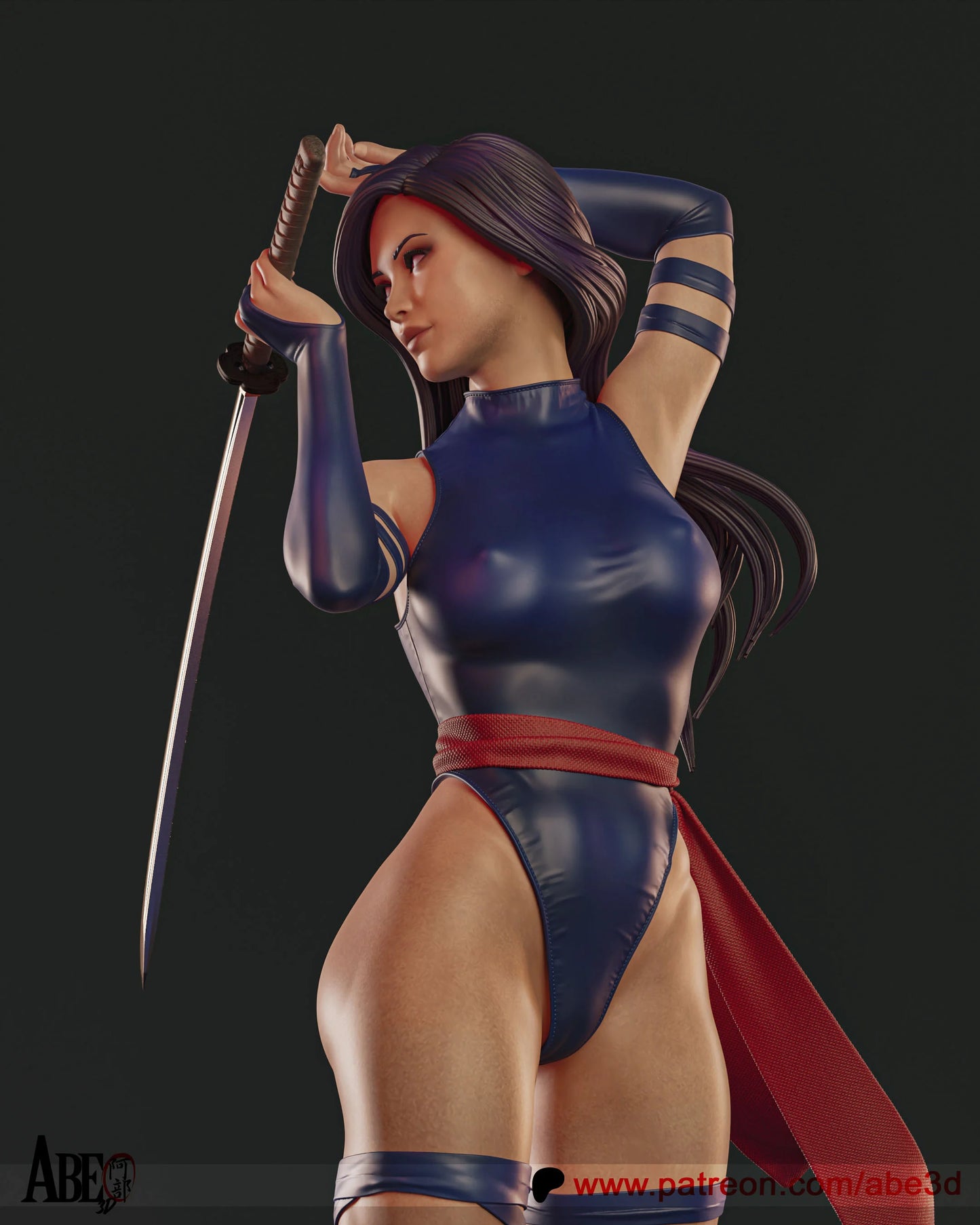 Psylocke Resin Fan Art Pro Painted - MTO A3D V2