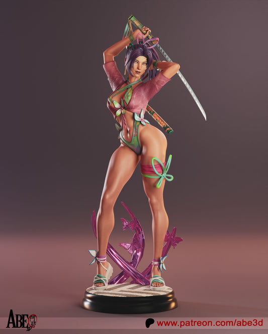 Psylocke Breezy Butterfly Resin Fan Art - MTO (Design by Abe3D)