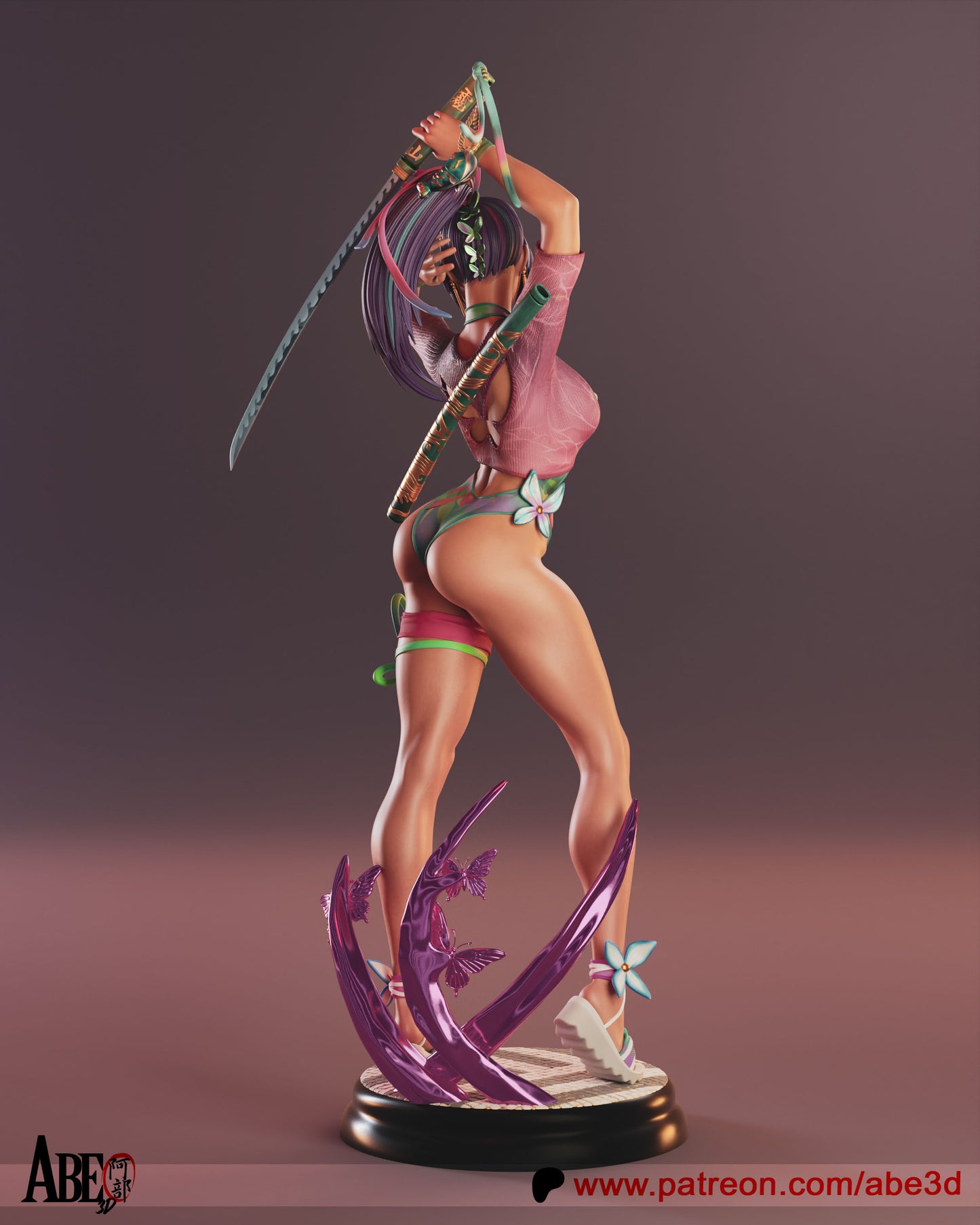 Psylocke Breezy Butterfly Resin Fan Art - MTO (Design by Abe3D)