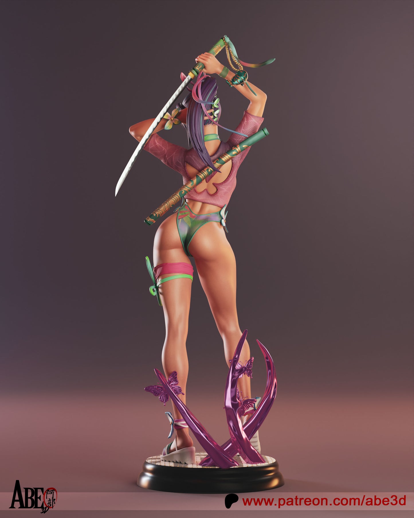 Psylocke Breezy Butterfly Resin Fan Art - MTO (Design by Abe3D)
