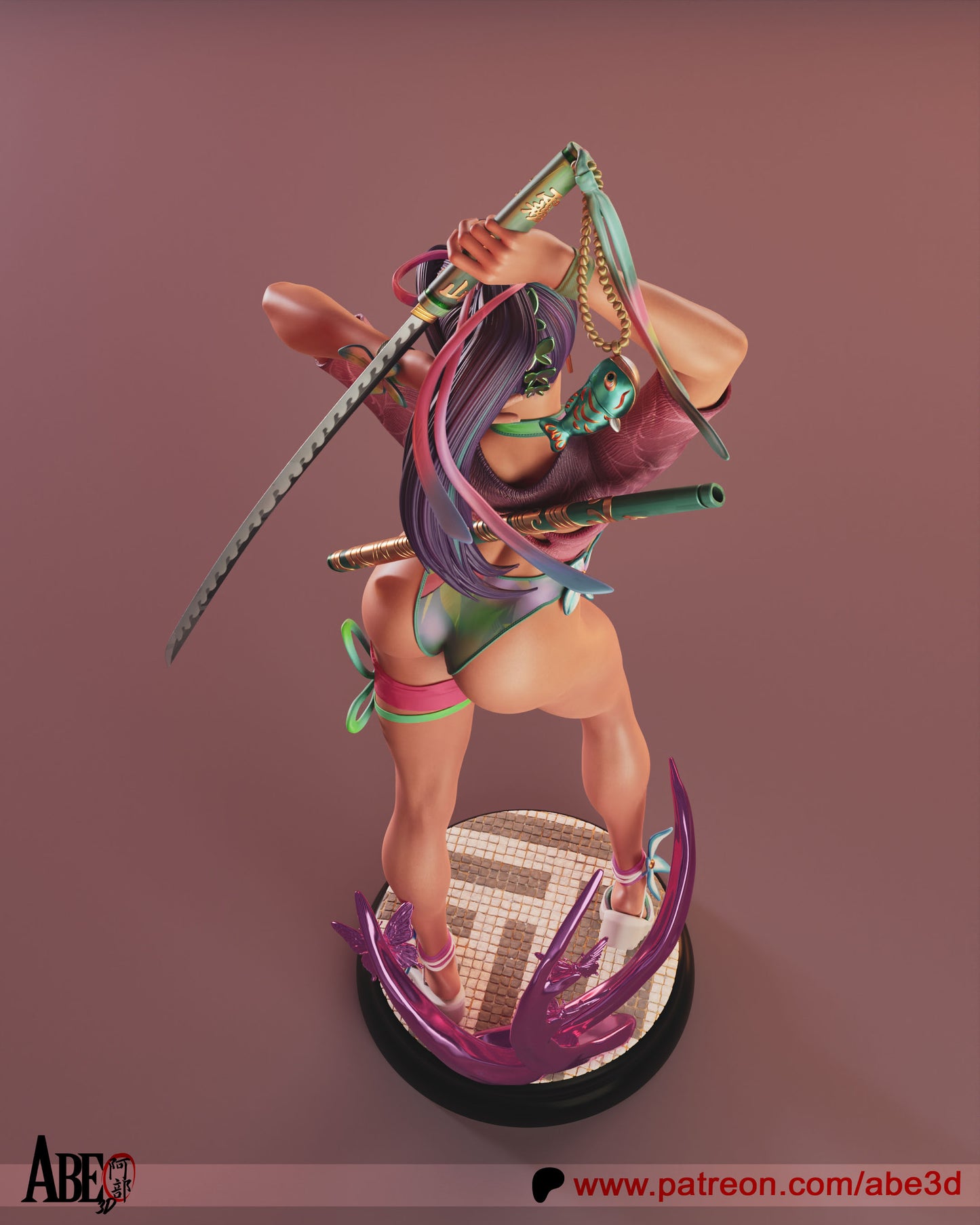 Psylocke Breezy Butterfly Resin Fan Art - MTO (Design by Abe3D)
