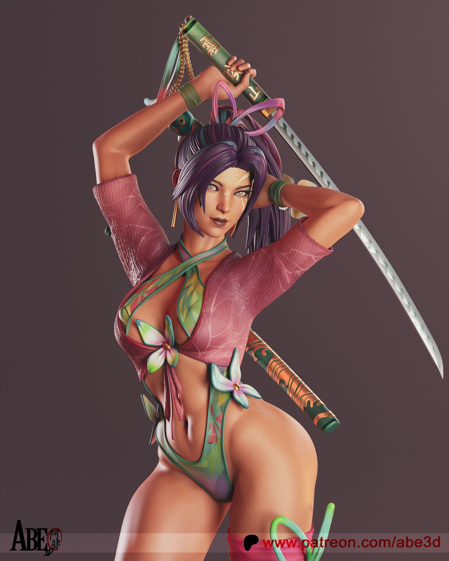 Psylocke Breezy Butterfly Resin Fan Art - MTO (Design by Abe3D)