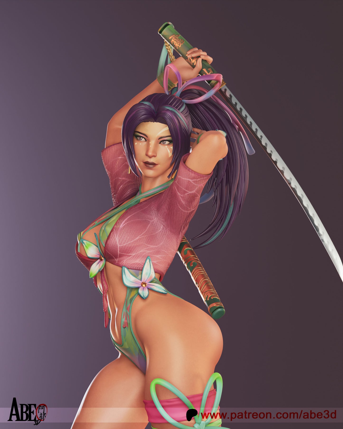 Psylocke Breezy Butterfly Resin Fan Art - MTO (Design by Abe3D)