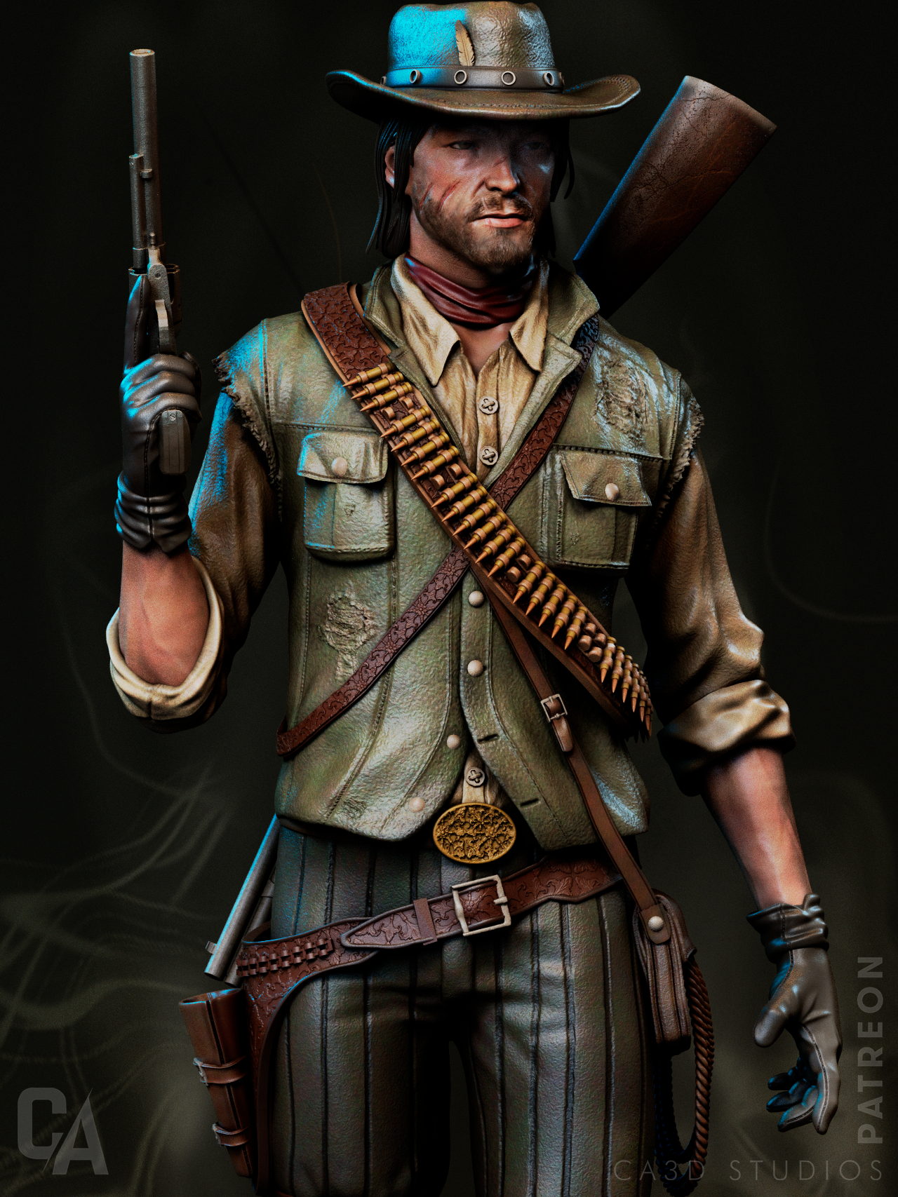 John Marston Collectible Resin Fan Art Pro Painted - MTO