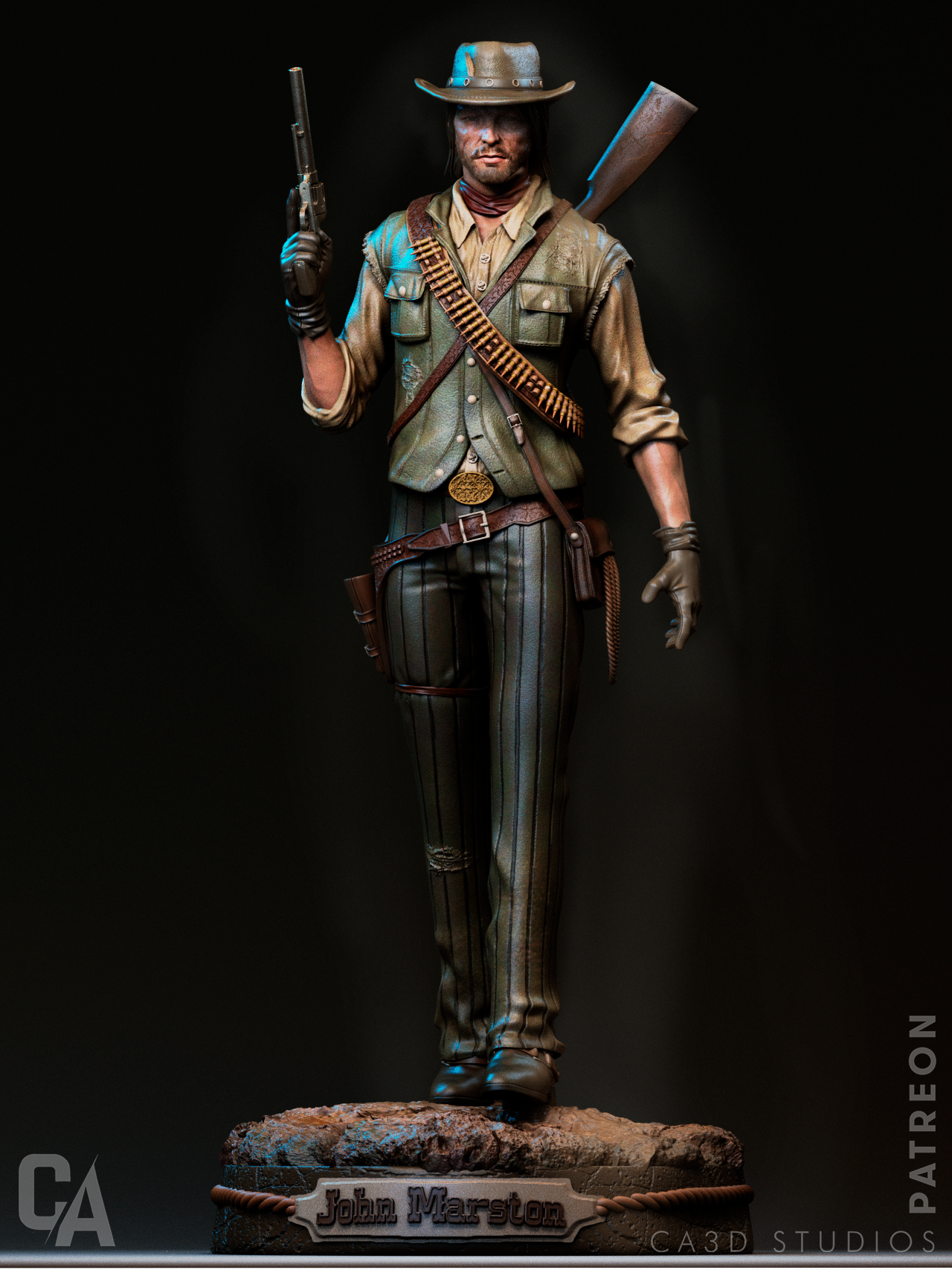 John Marston Collectible Resin Fan Art Pro Painted - MTO