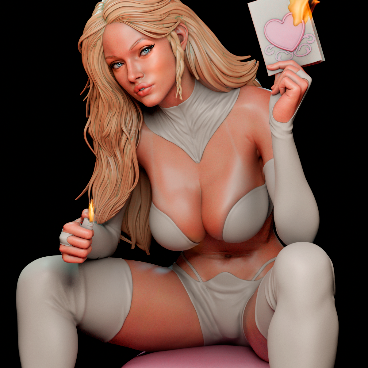 Emma Frost Resin Art (Design by CA3D)