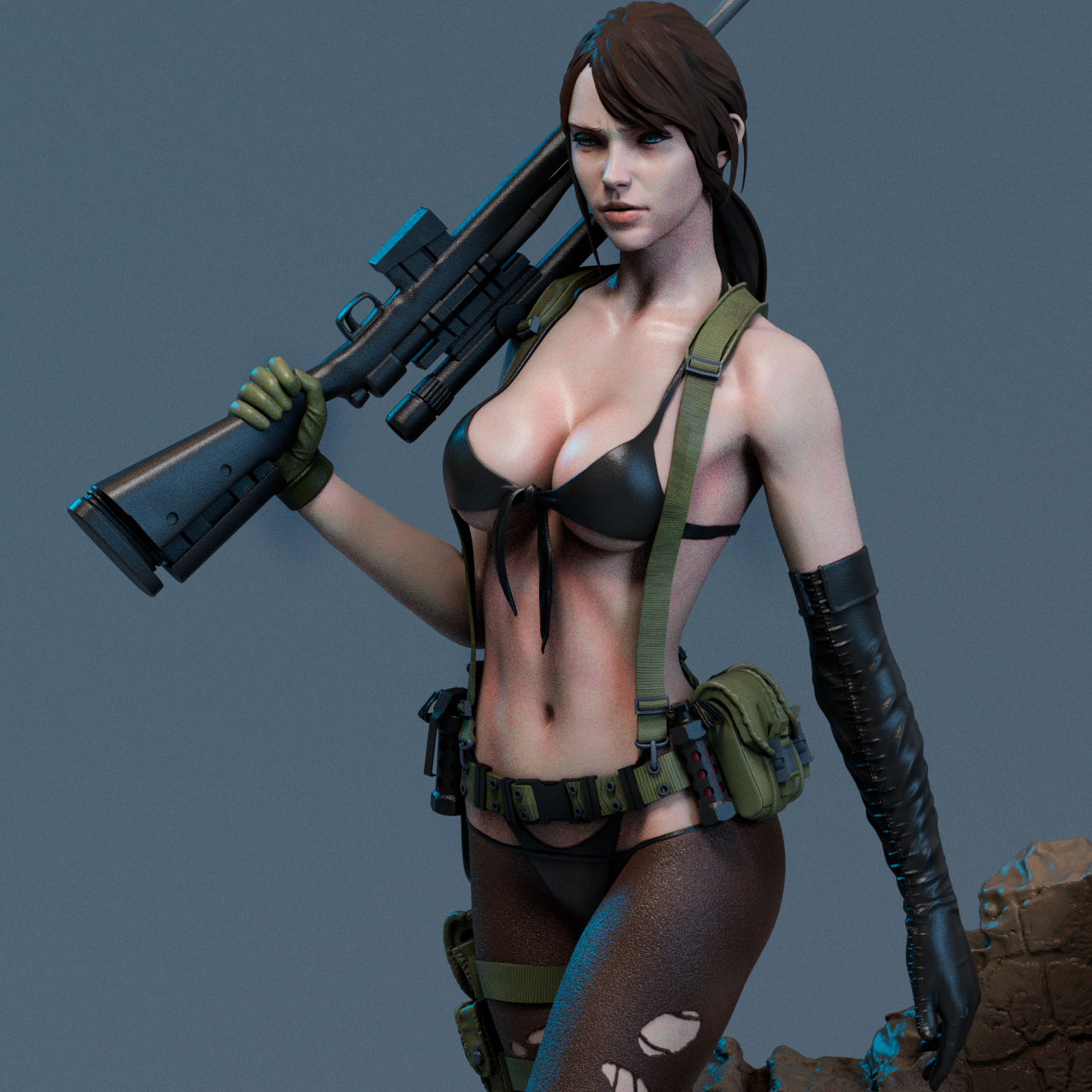 Metal Gear Solid Quiet Collectible Resin Fan Art Pro Painted - MTO