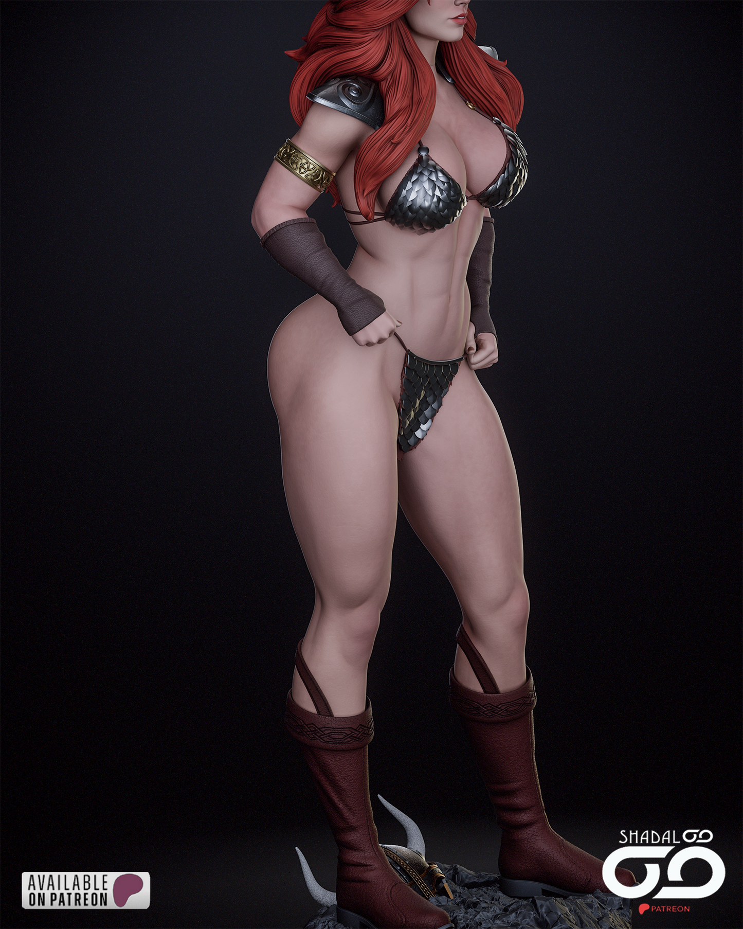 Red Sonja Resin Sculpture Fan Art - MTO (SDO)