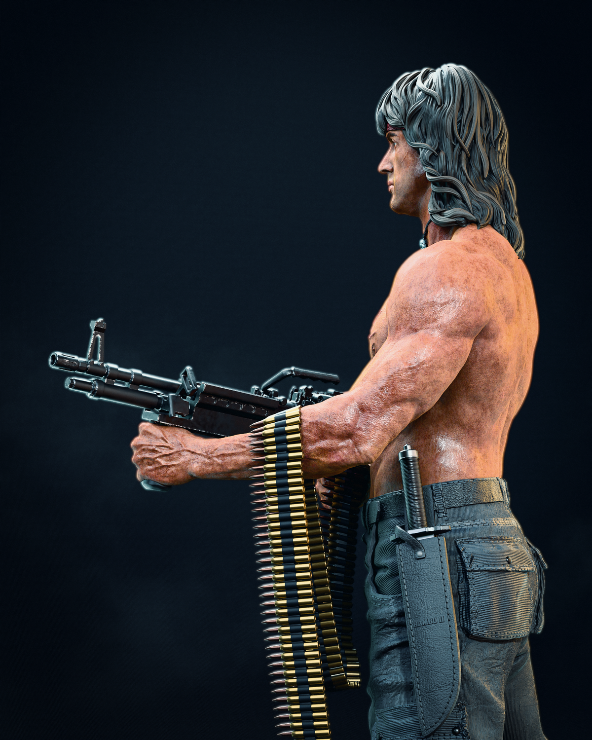 Rambo Resin Fan Art - MTO CA3D – RelentlesStorm Models & Commissioning