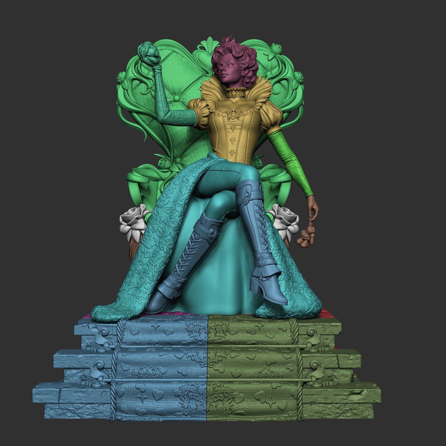 Queen of Hearts Resin Art - MTO (Design by CA3D)