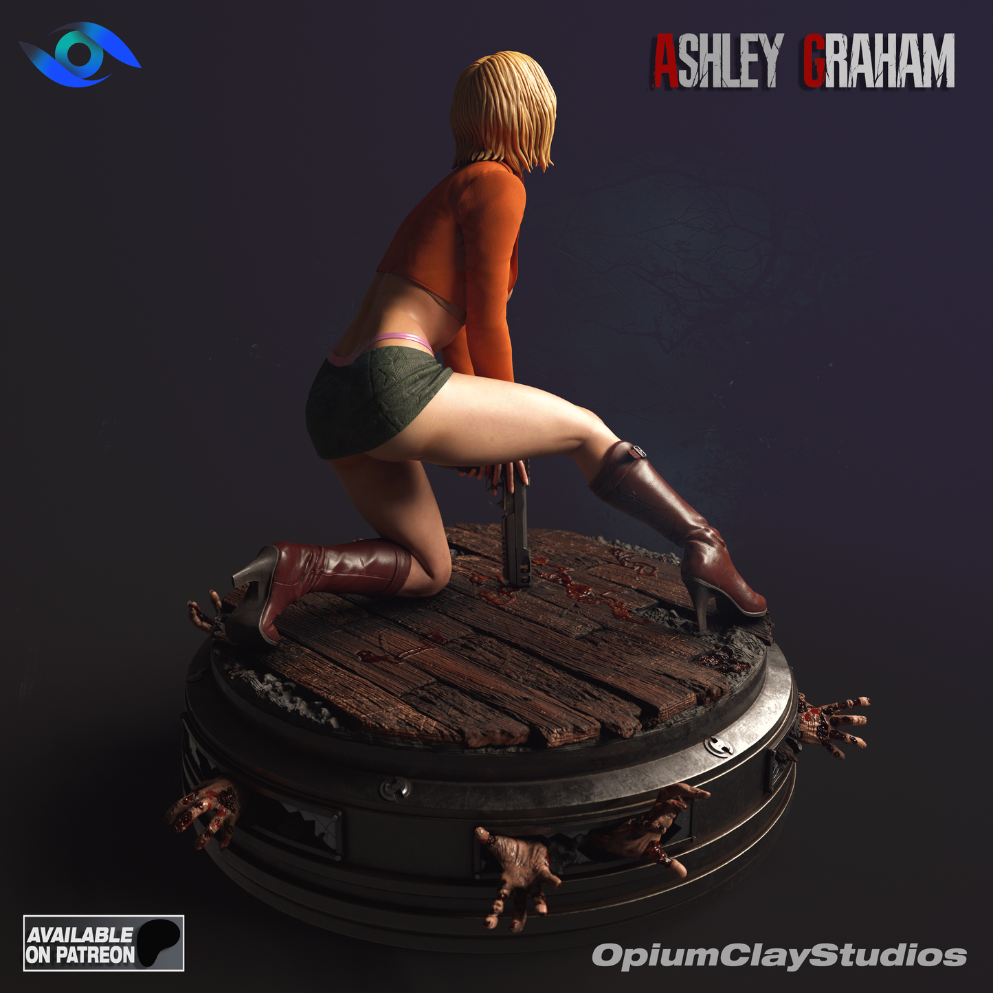 Ashley Graham Collectible Resin Fan Art Pro Painted - MTO