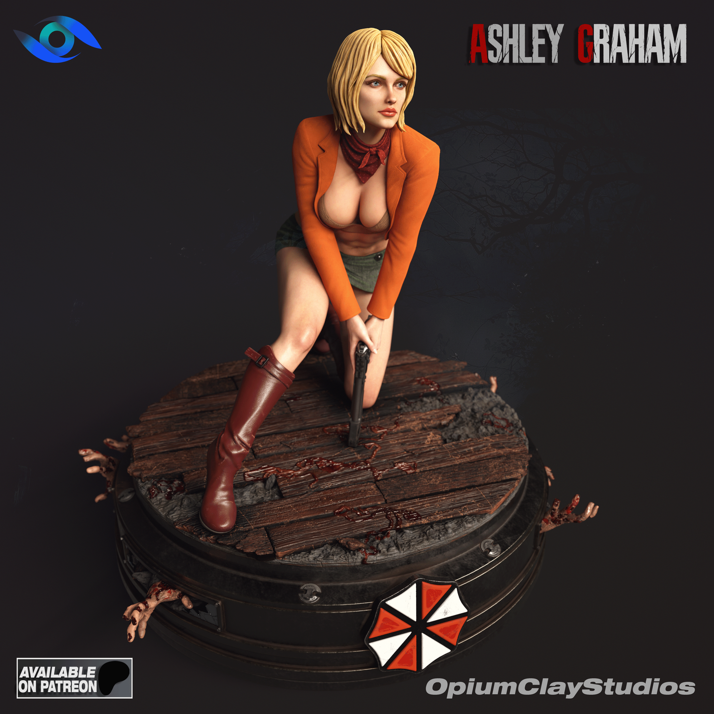 Ashley Graham Collectible Resin Fan Art Pro Painted - MTO