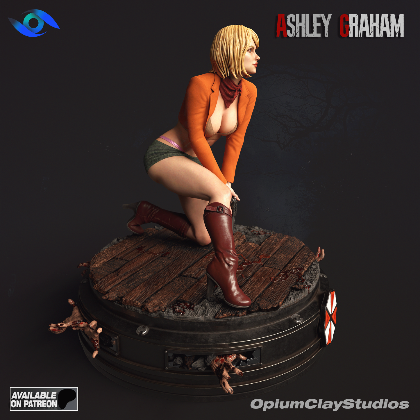 Ashley Graham Collectible Resin Fan Art Pro Painted - MTO