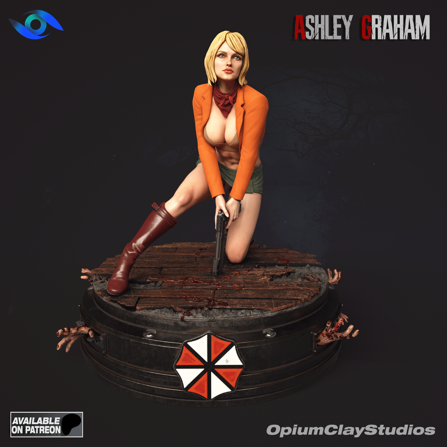 Ashley Graham Collectible Resin Fan Art Pro Painted - MTO