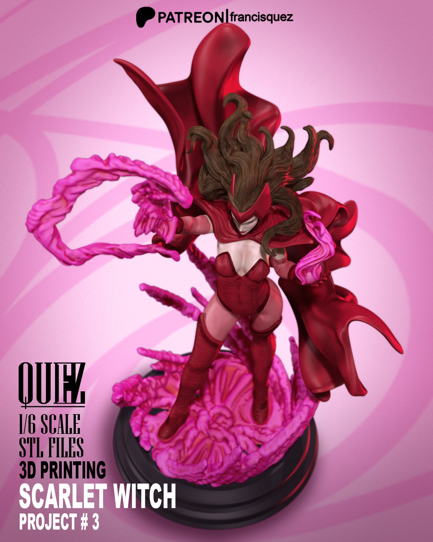 Scarlet Witch Resin Fan Art Pro Painted - MTO (Quez)