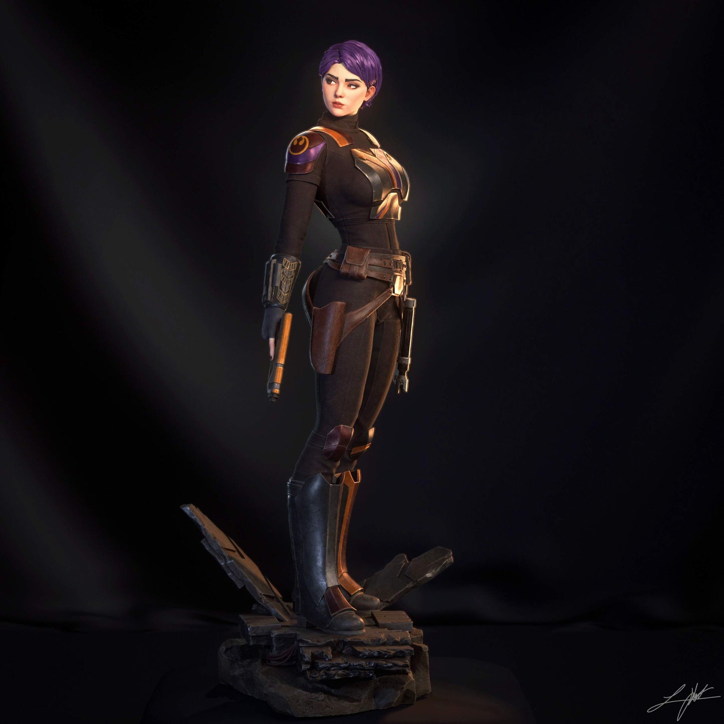 Sabine Wren Resin Fan Art (Design by Abe3D)