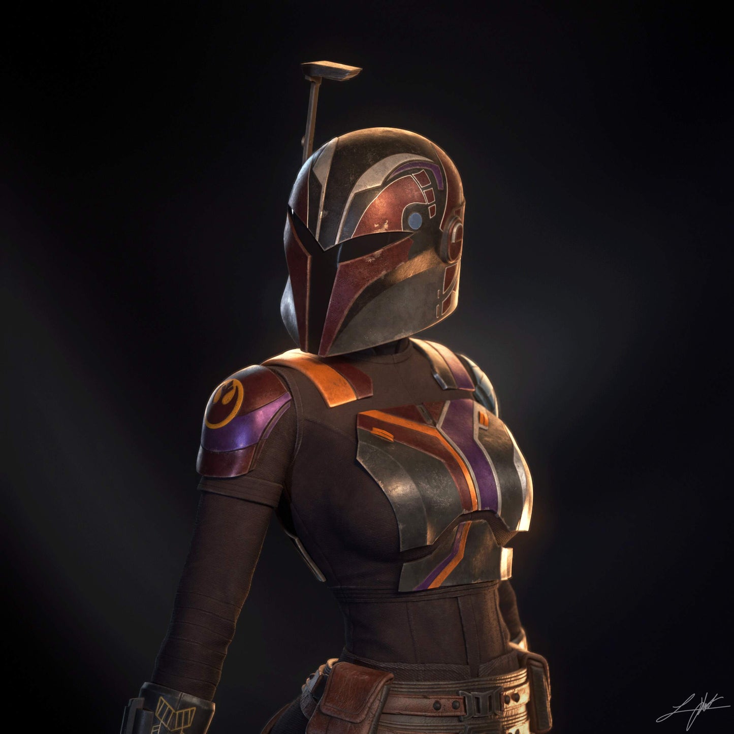 Sabine Wren Resin Fan Art (Design by Abe3D)