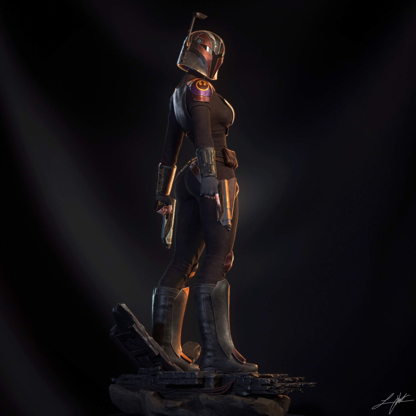 Sabine Wren Resin Fan Art (Design by Abe3D)