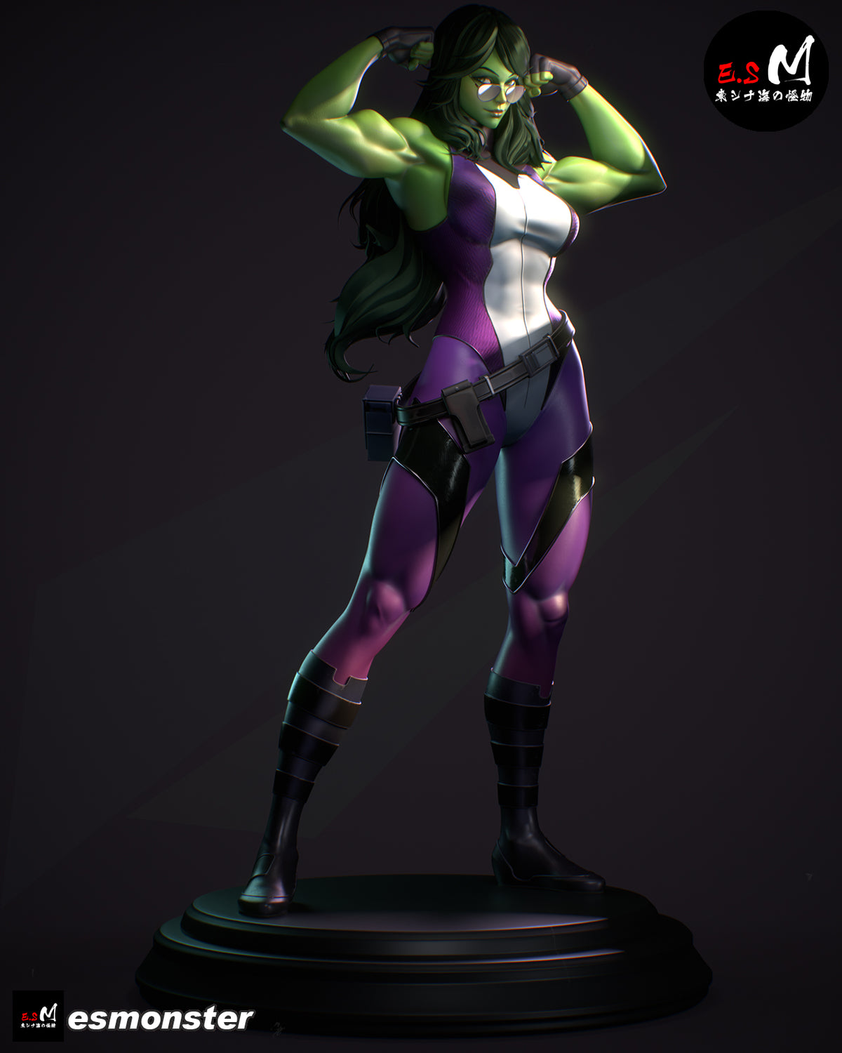 She Hulk Resin Art (East Sea Monster Version)