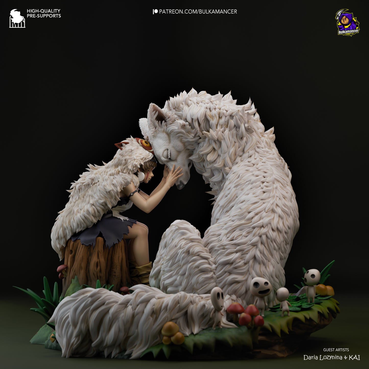 Princess Mononoke Resin Fan Art Sculpture (Bulka)