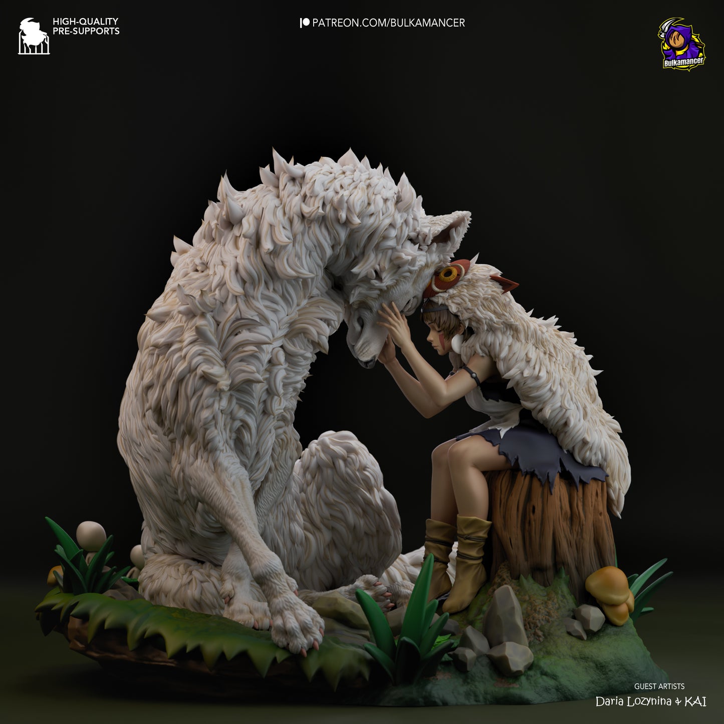 Princess Mononoke Resin Fan Art Sculpture (Bulka)