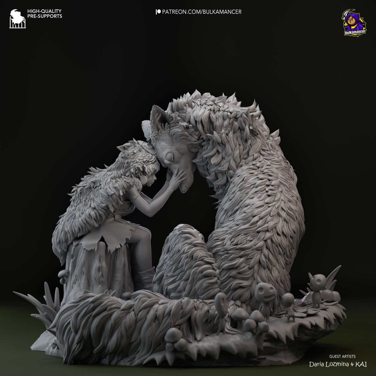 Princess Mononoke Resin Fan Art Sculpture (Bulka)