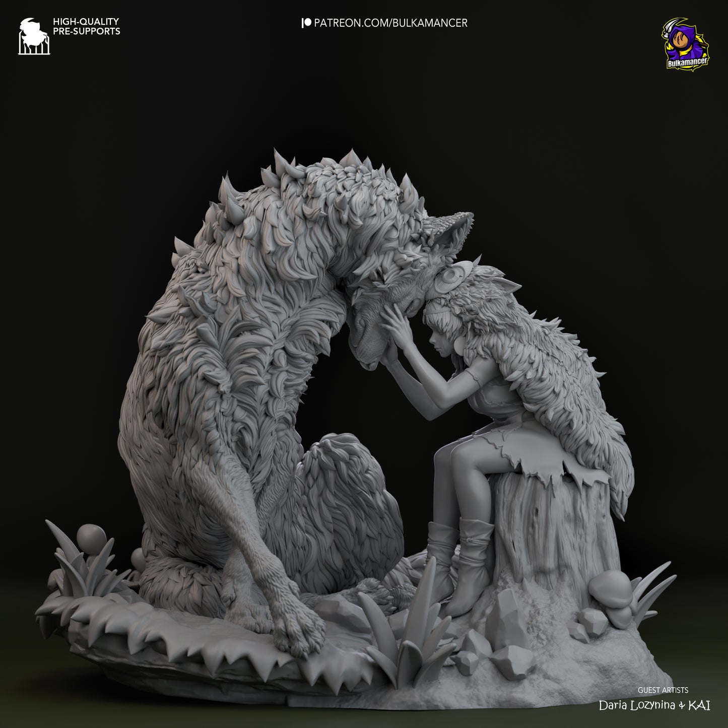 Princess Mononoke Resin Fan Art Sculpture (Bulka)