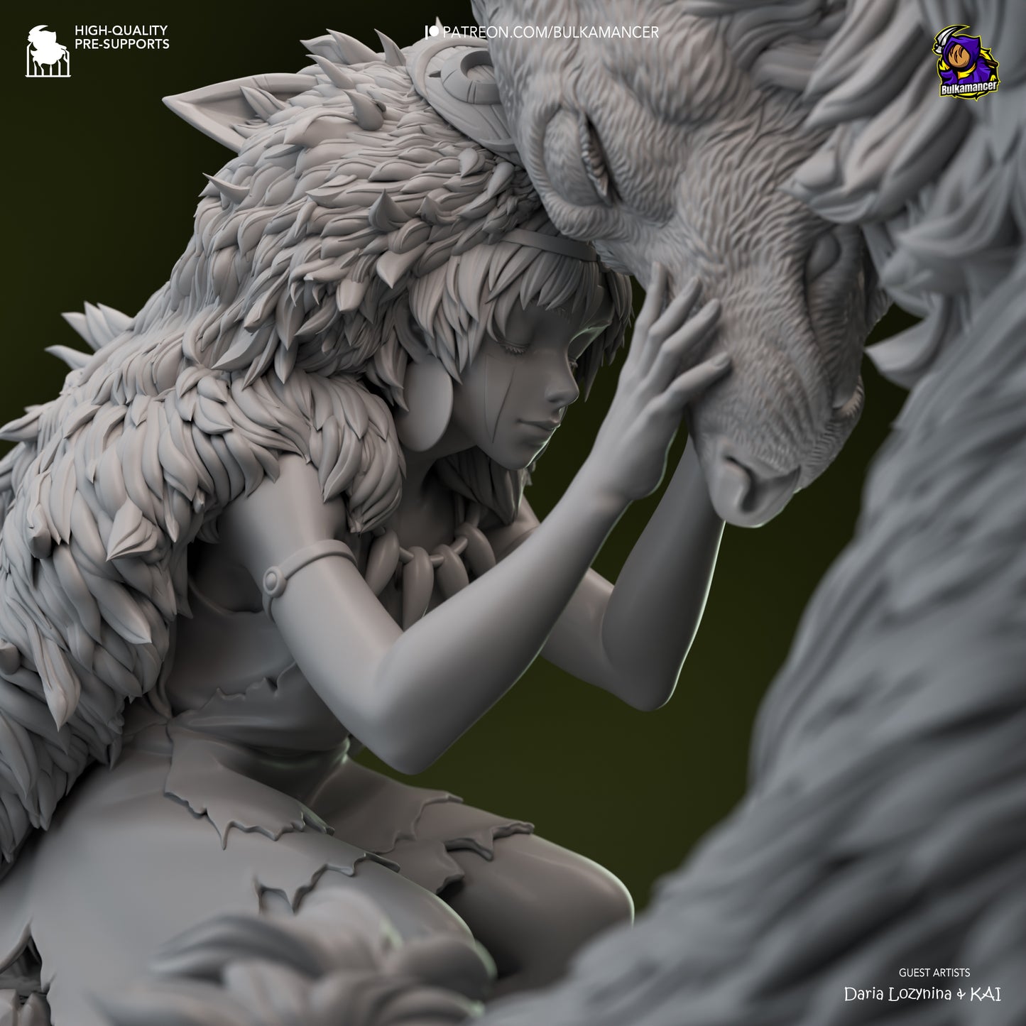 Princess Mononoke Resin Fan Art Sculpture (Bulka)