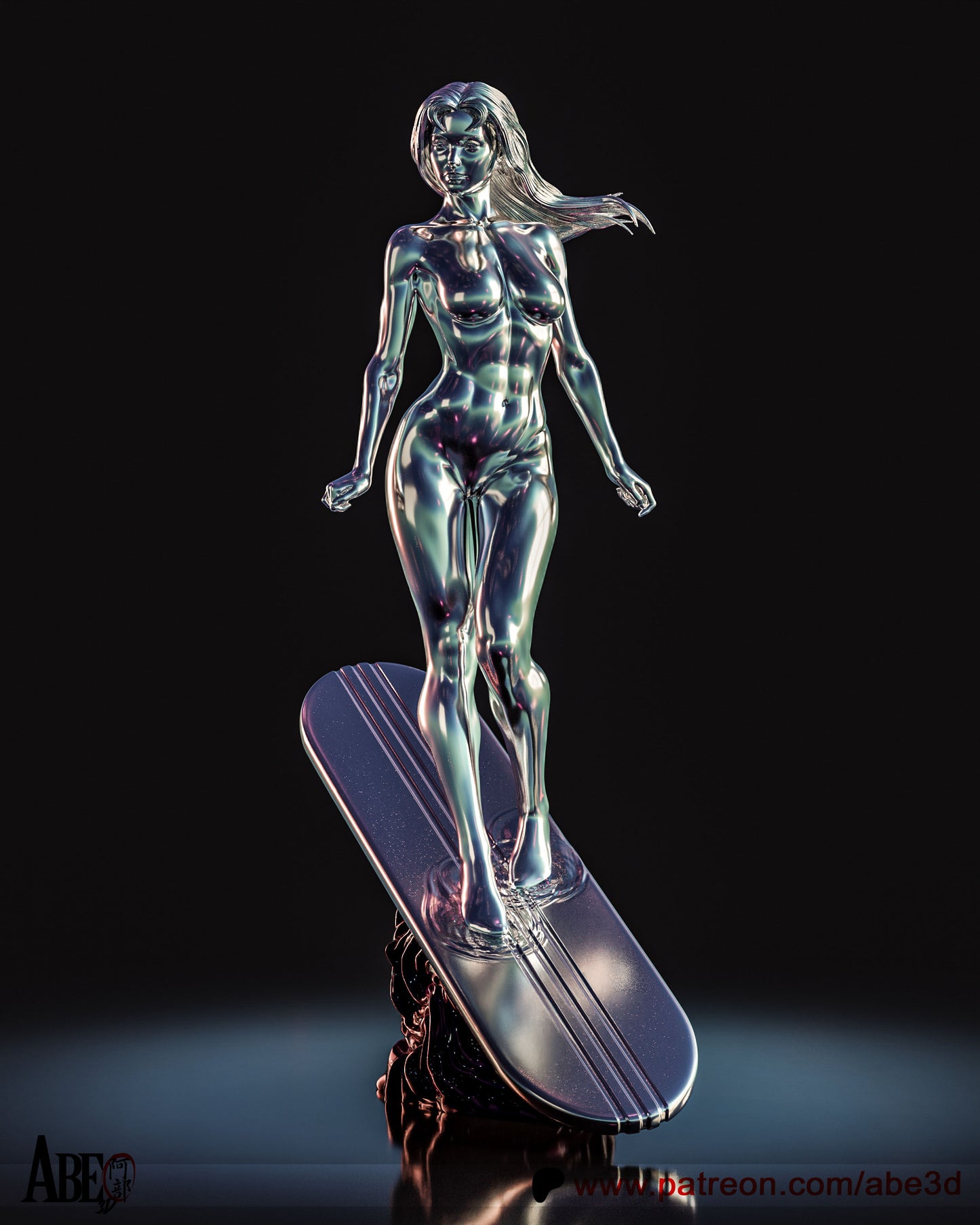 Shalla-Bal Silver Surfer Resin Fan Art - MTO (Design by Abe3D)