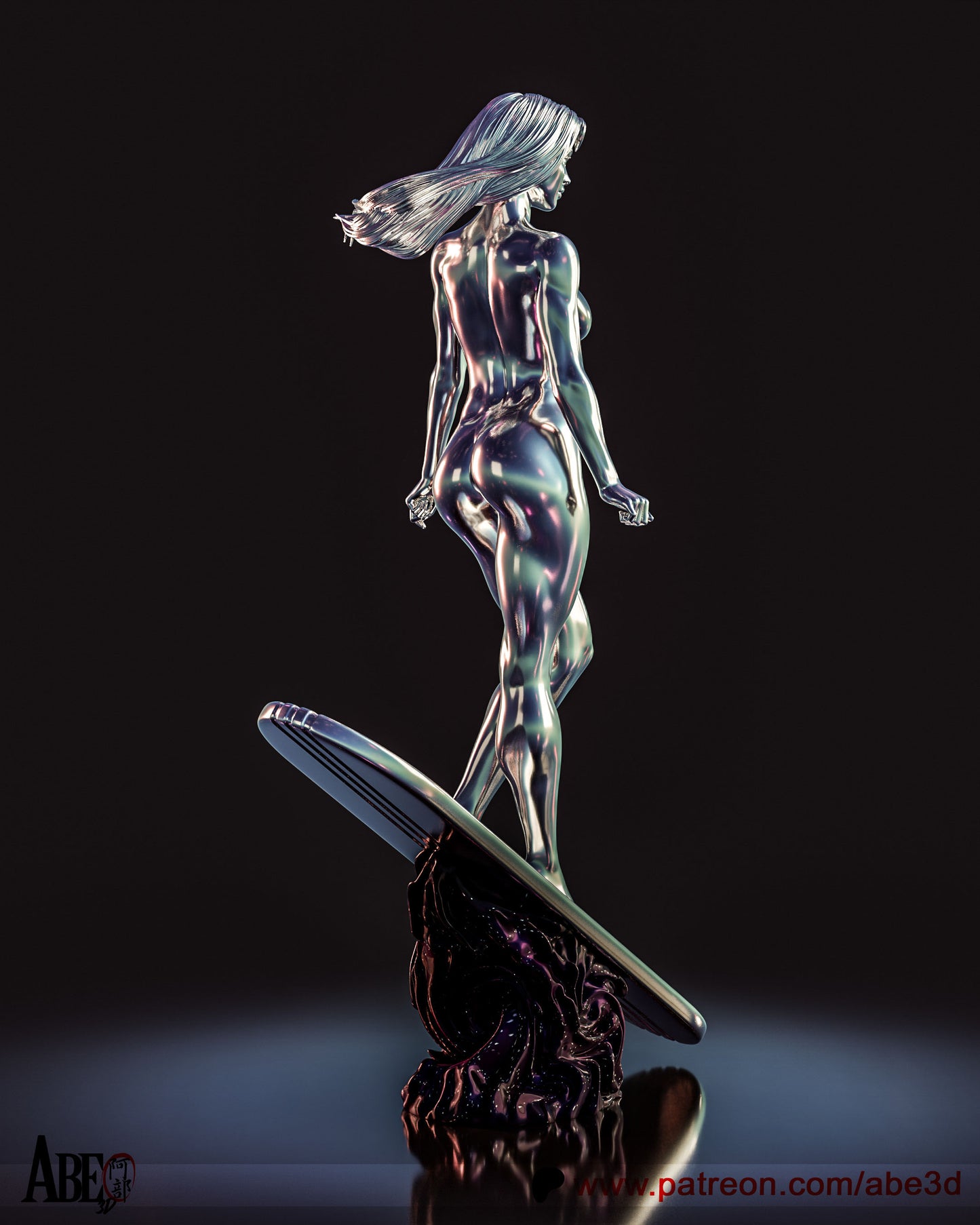 Shalla-Bal Silver Surfer Resin Fan Art - MTO (Design by Abe3D)