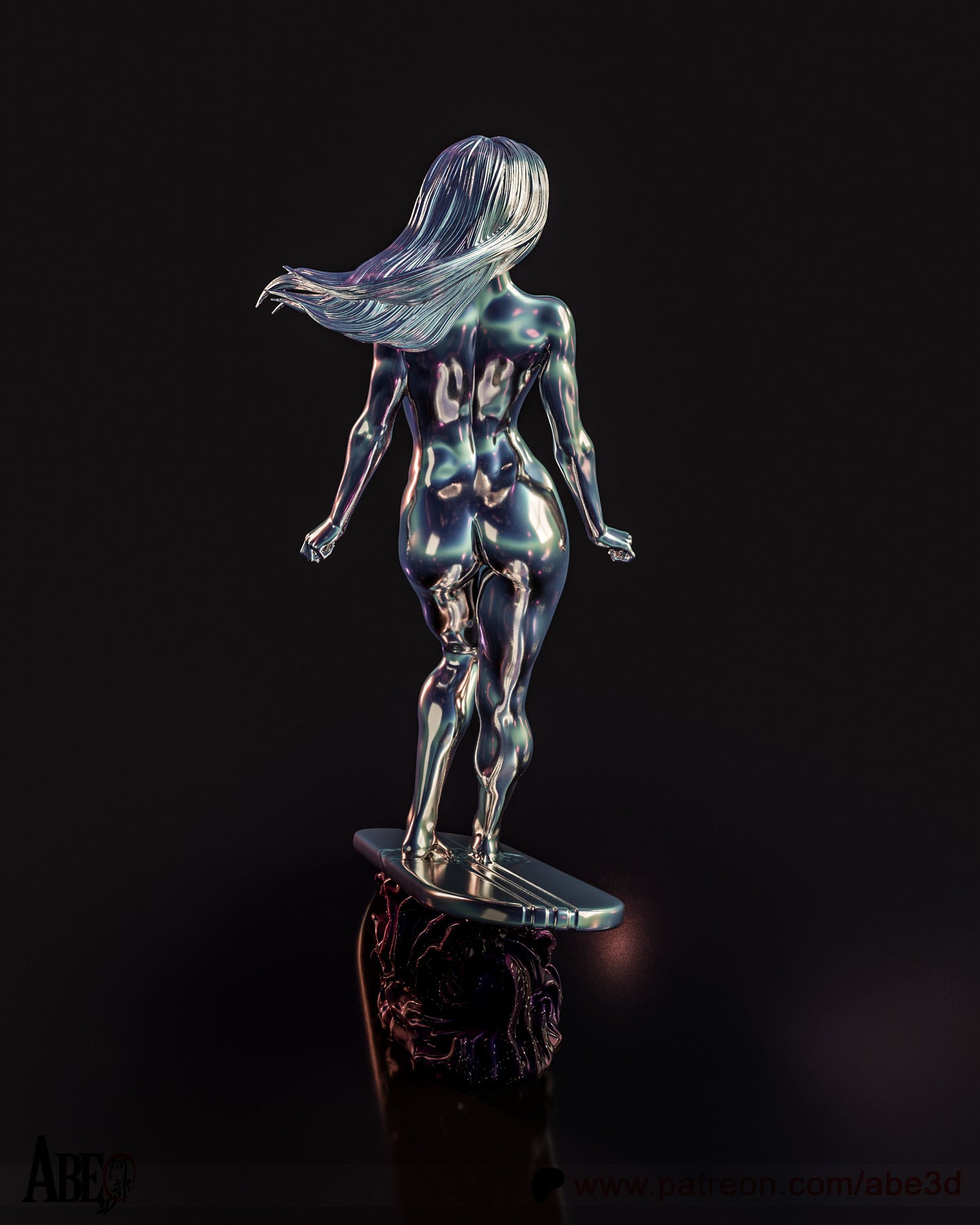 Shalla-Bal Silver Surfer Resin Fan Art - MTO (Design by Abe3D)