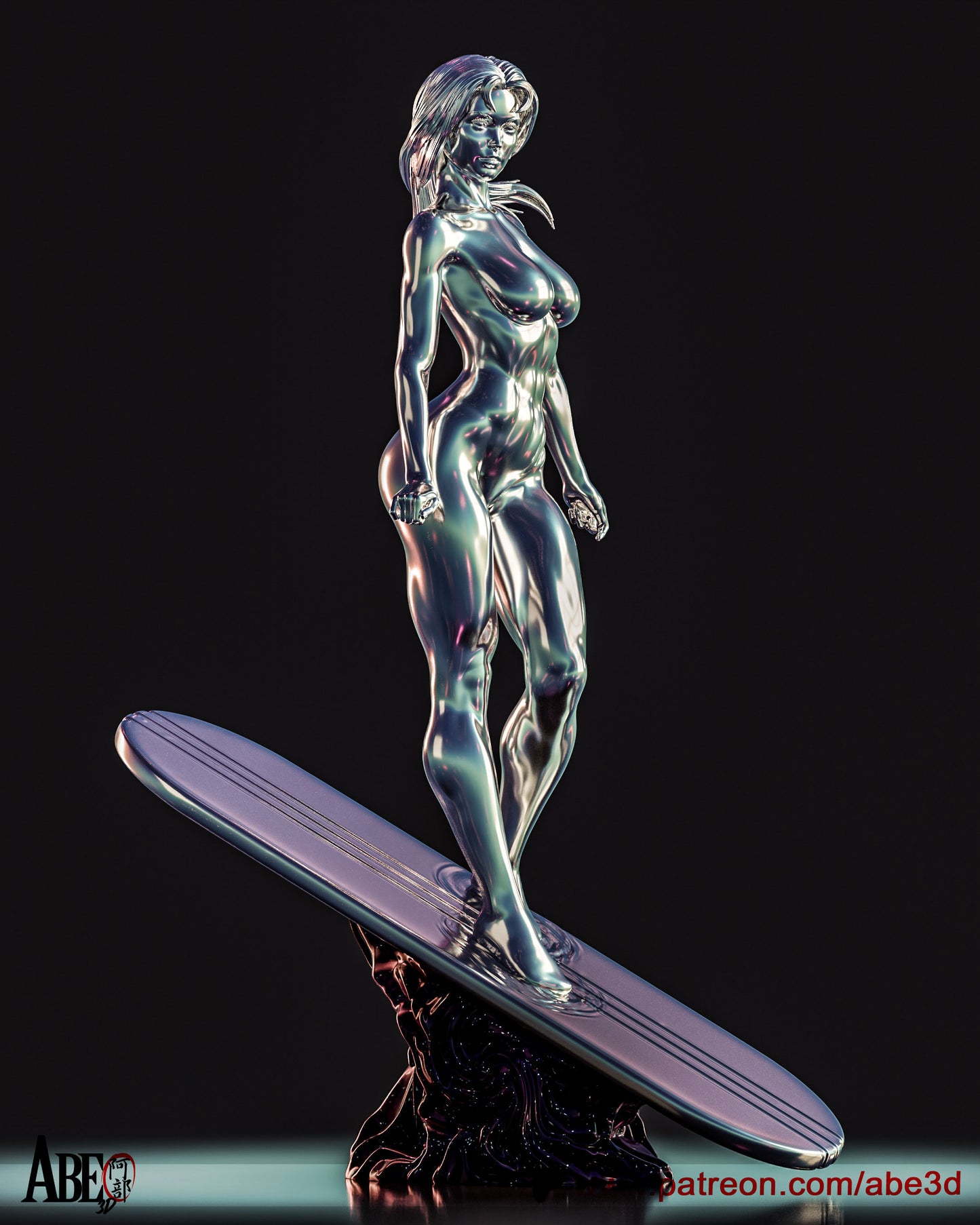Shalla-Bal Silver Surfer Resin Fan Art - MTO (Design by Abe3D)