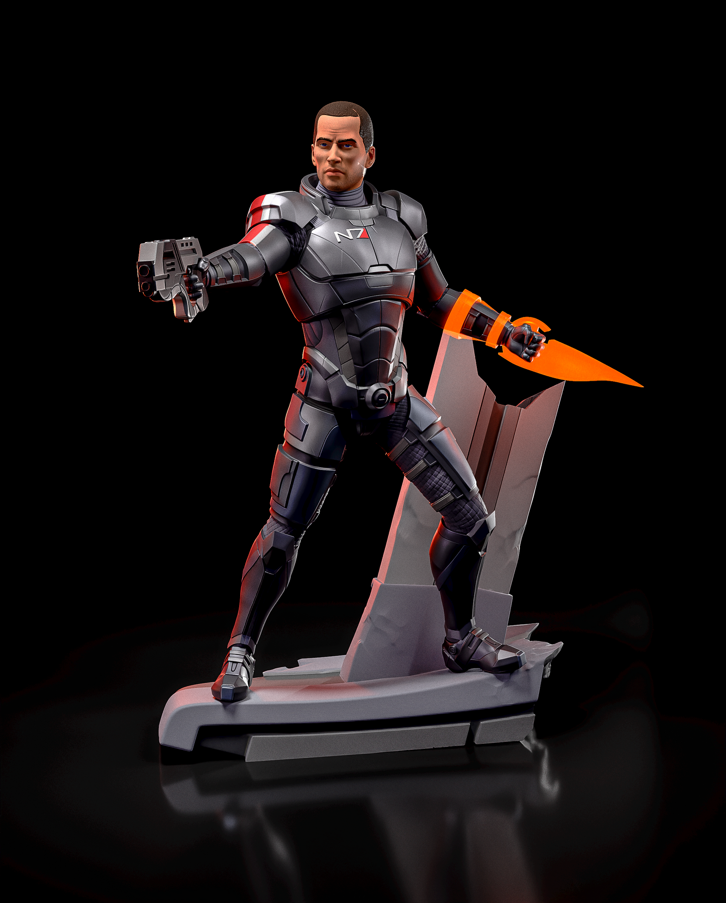 Mass Effect Commander Shepard Collectible Resin Fan Art Pro Painted - MTO