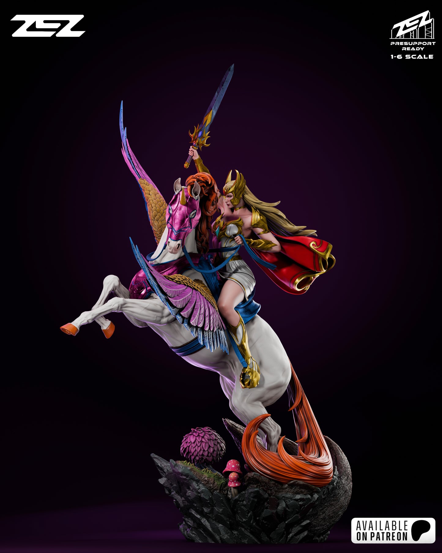 She Ra Resin Sculpture Fan Art - MTO (ZEZ)