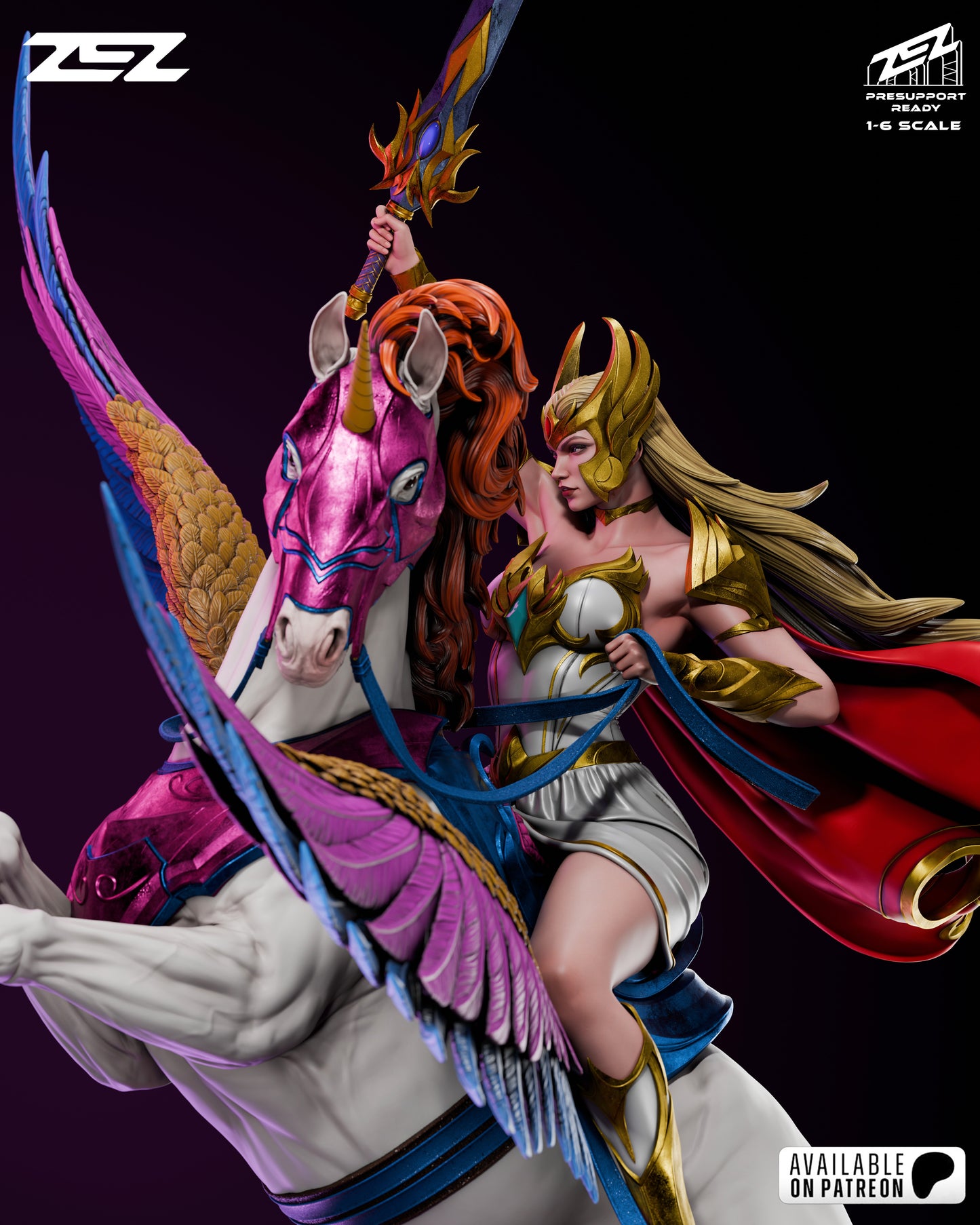 She Ra Resin Sculpture Fan Art - MTO (ZEZ)