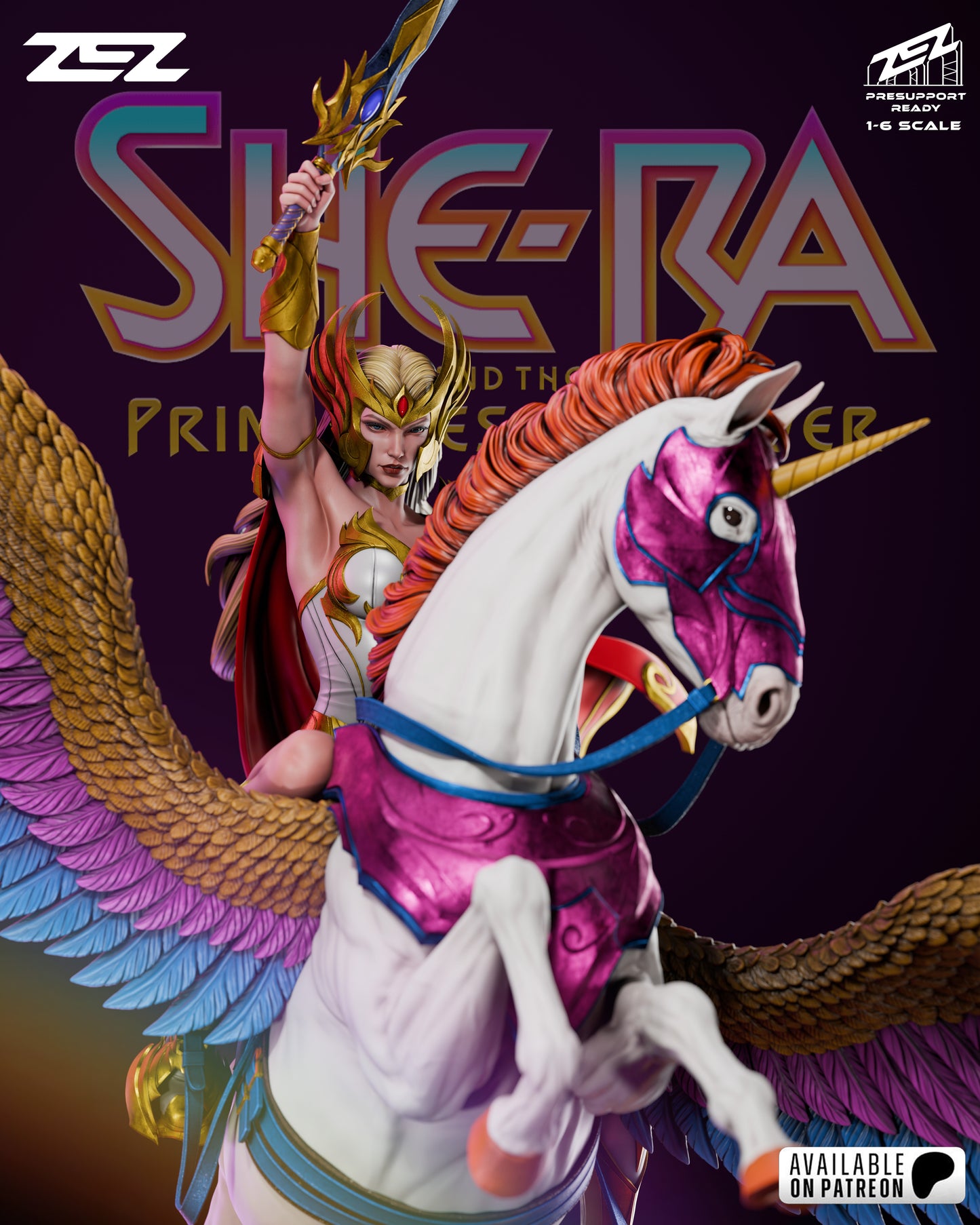 She Ra Resin Sculpture Fan Art - MTO (ZEZ)