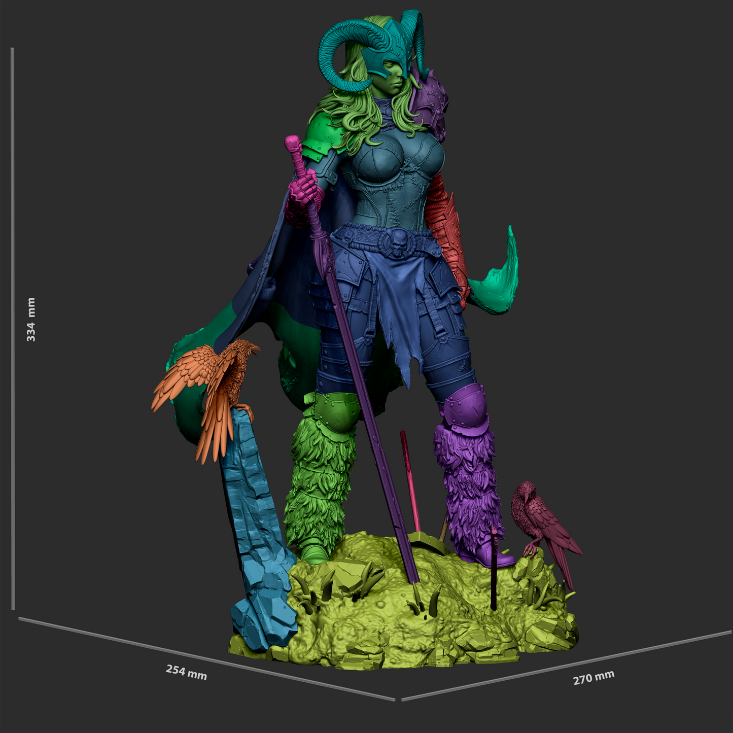 Warrior of the North Resin Art (Design by CA3D)