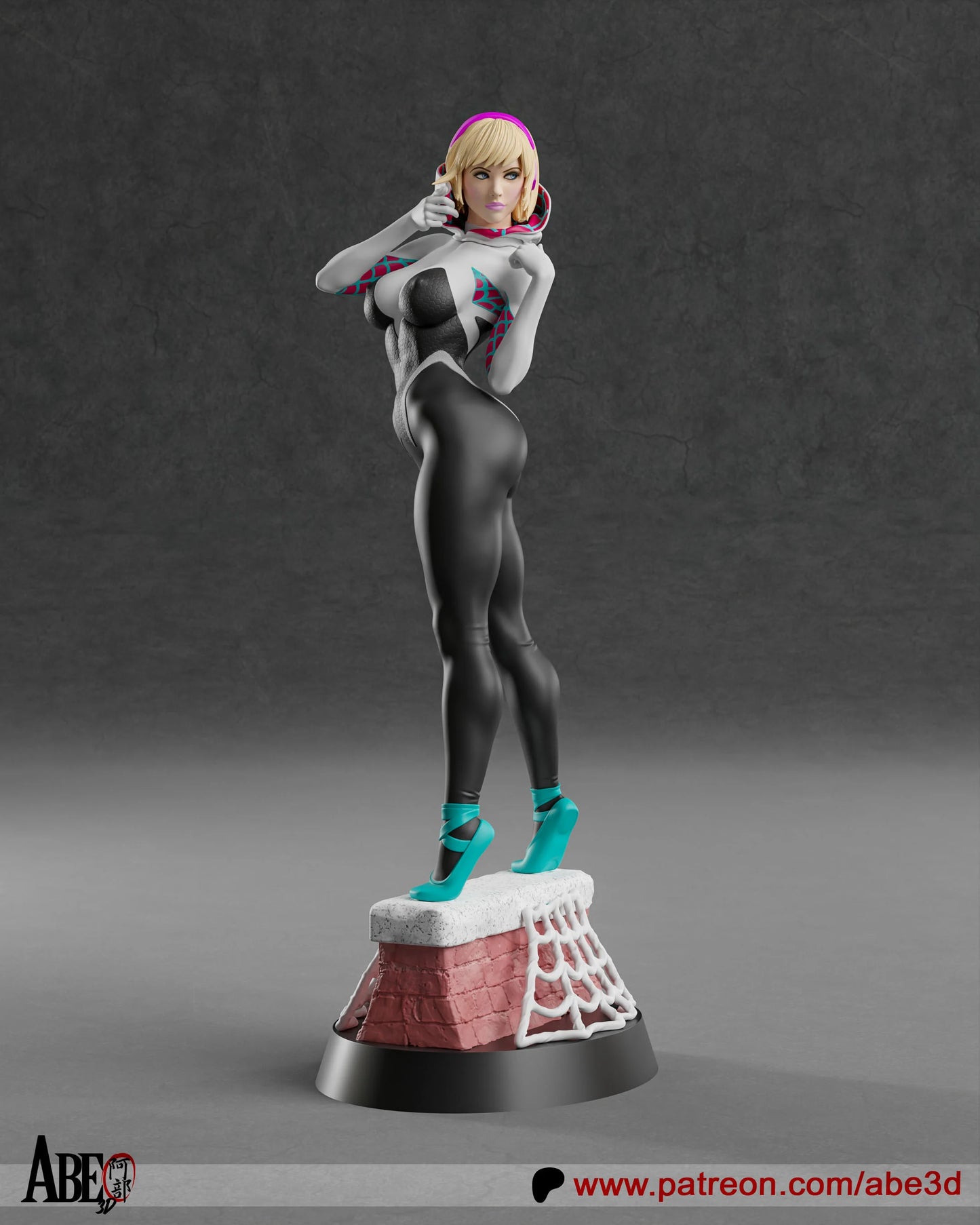 Spider-Gwen Resin Fan Art Pro Painted - MTO