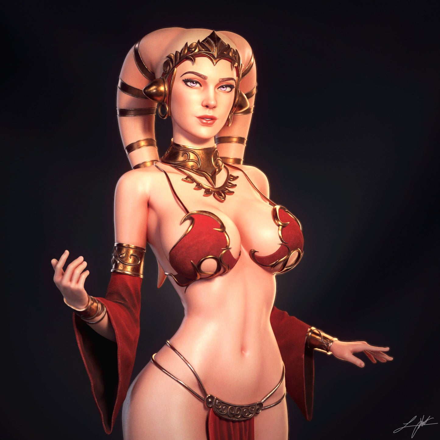 Twi'lek Hostess Resin Fan Art - MTO (Design by Abe3D)