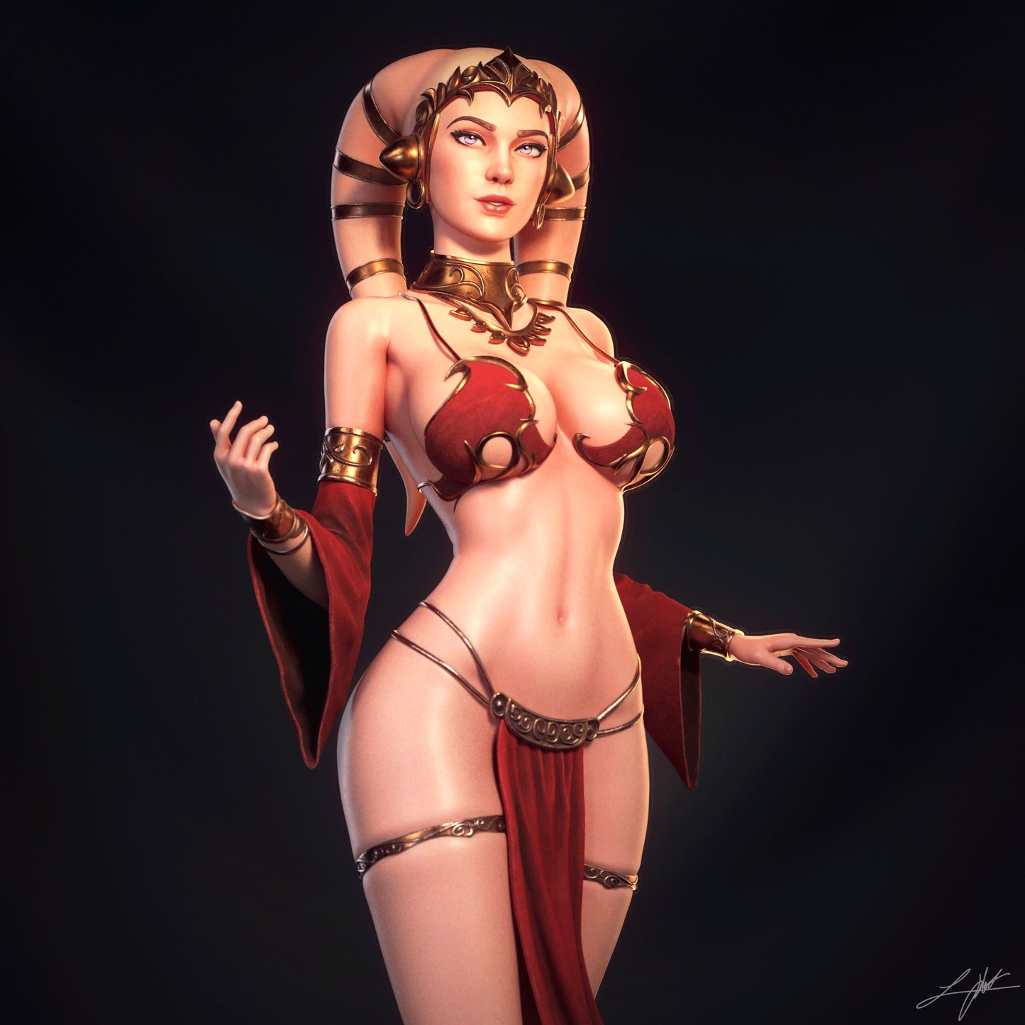 Twi'lek Hostess Resin Fan Art - MTO (Design by Abe3D)