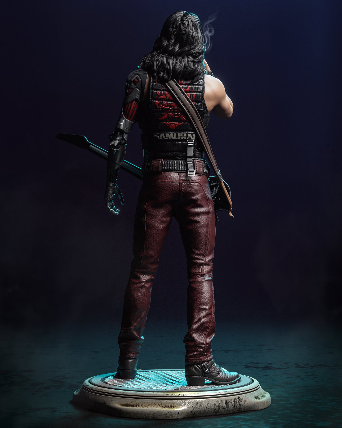 Johnny Silverhand Cyberpunk Resin Art (Design by CA3D)