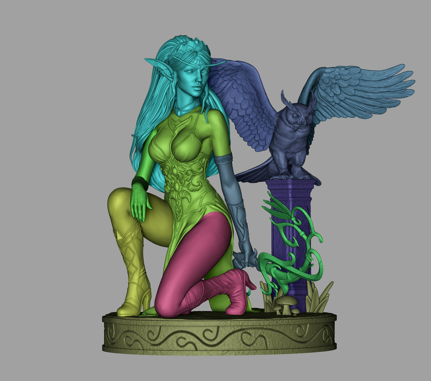 Tyrande Whisperwind Resin Sculpture (Design by CA3D Studios)