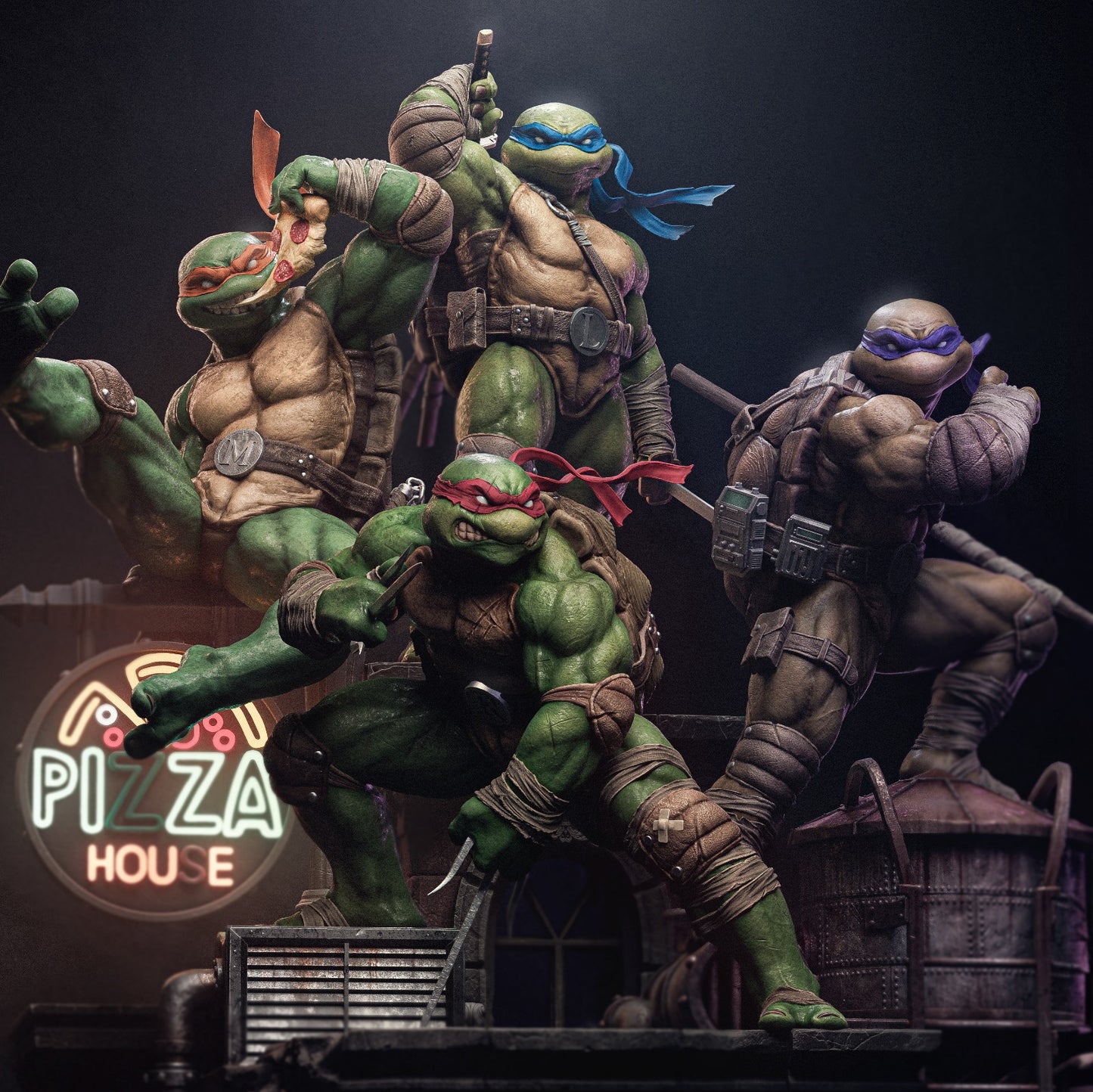 Teenage Mutant Ninja Turtles Diorama Resin Fan Art - MTO