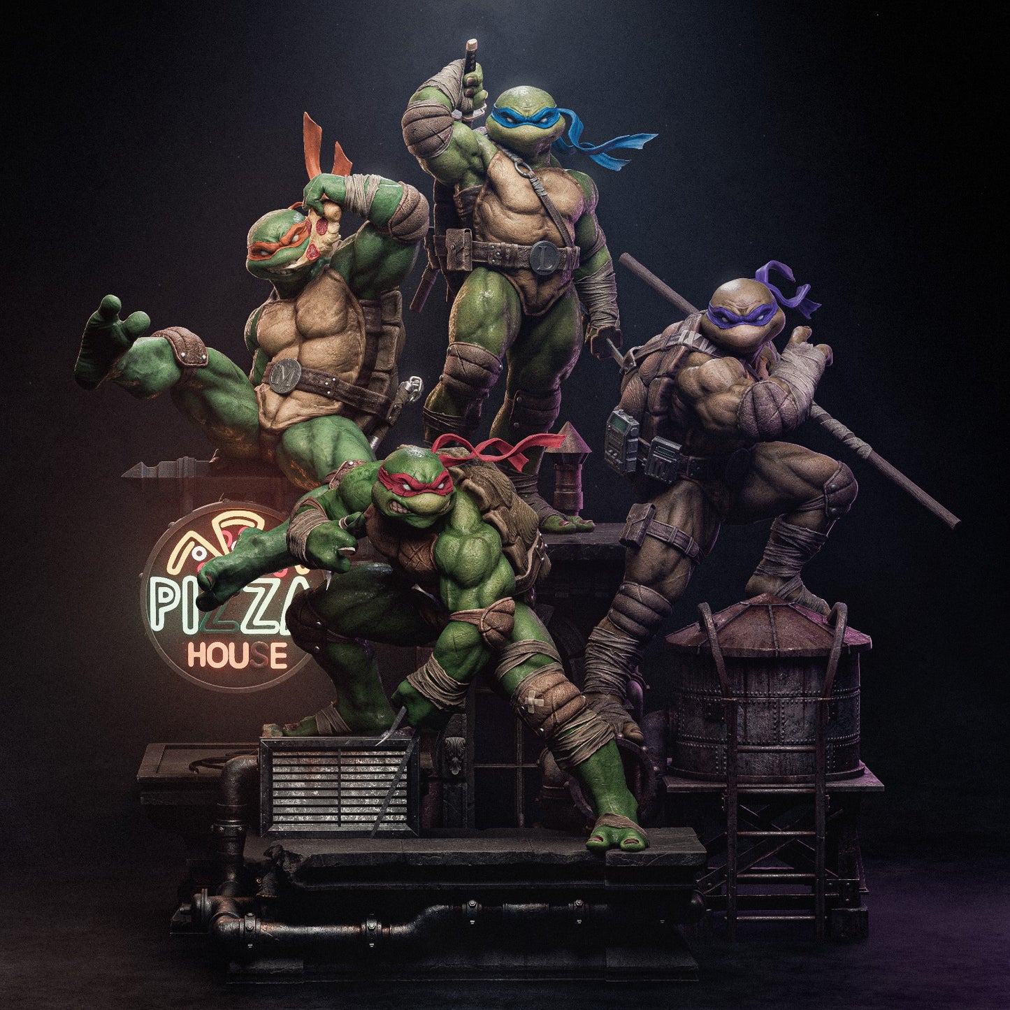 Teenage Mutant Ninja Turtles Diorama Resin Fan Art - MTO