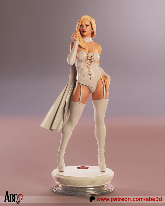 Emma Frost White Queen Resin Fan Art - MTO (Design by Abe3D)