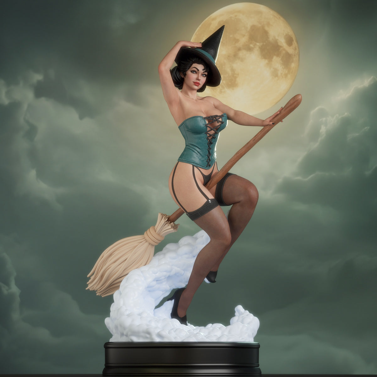 Witch Bombshell Resin Art (Design by Abe3D)