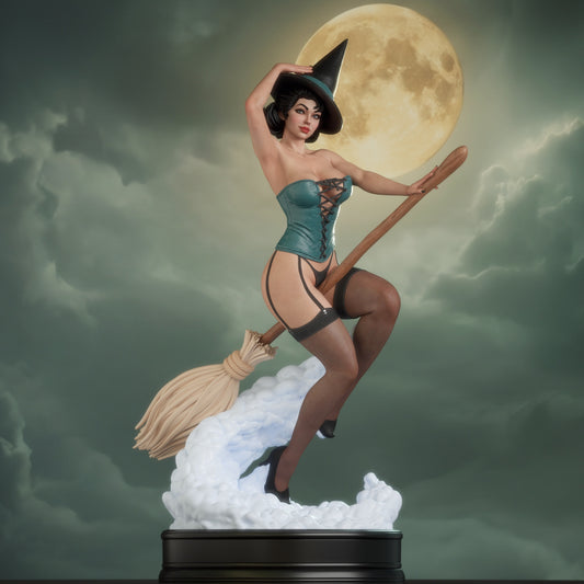 Witch Bombshell Resin Art (Design by Abe3D)