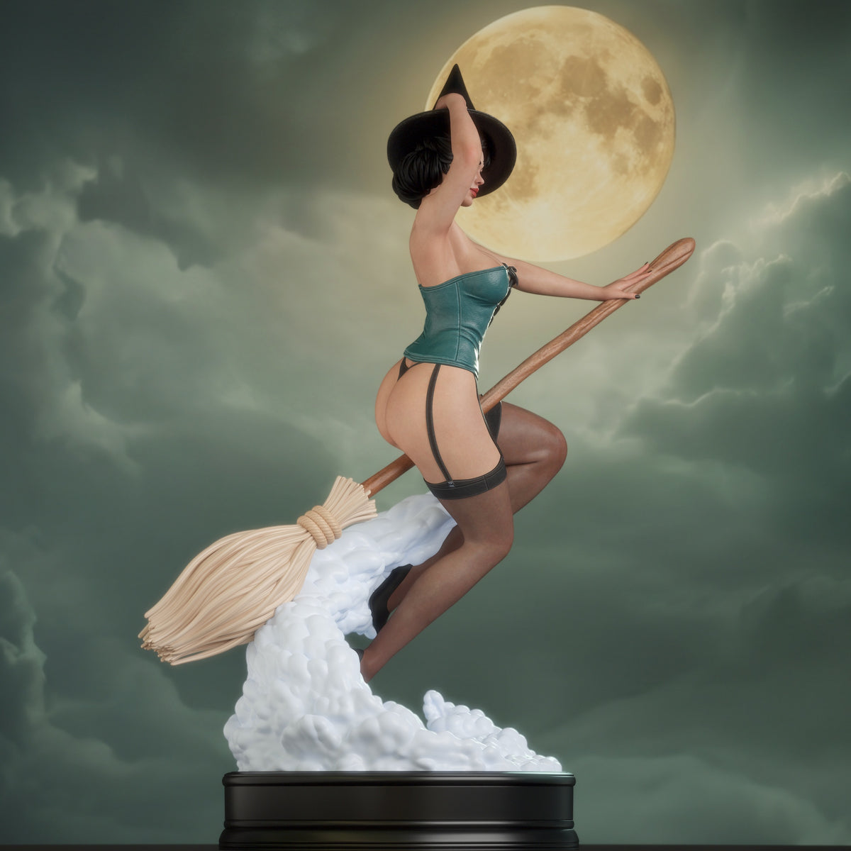 Witch Bombshell Resin Art (Design by Abe3D)