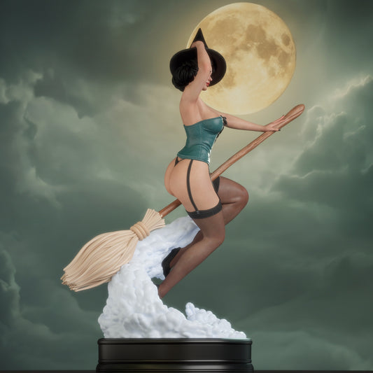 Witch Bombshell Resin Art (Design by Abe3D)